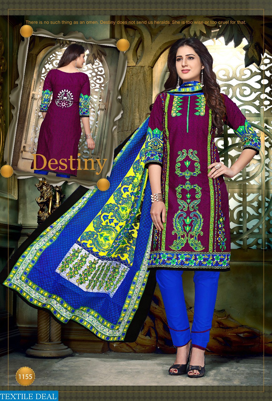 kundan karachi cotton printed dress material
